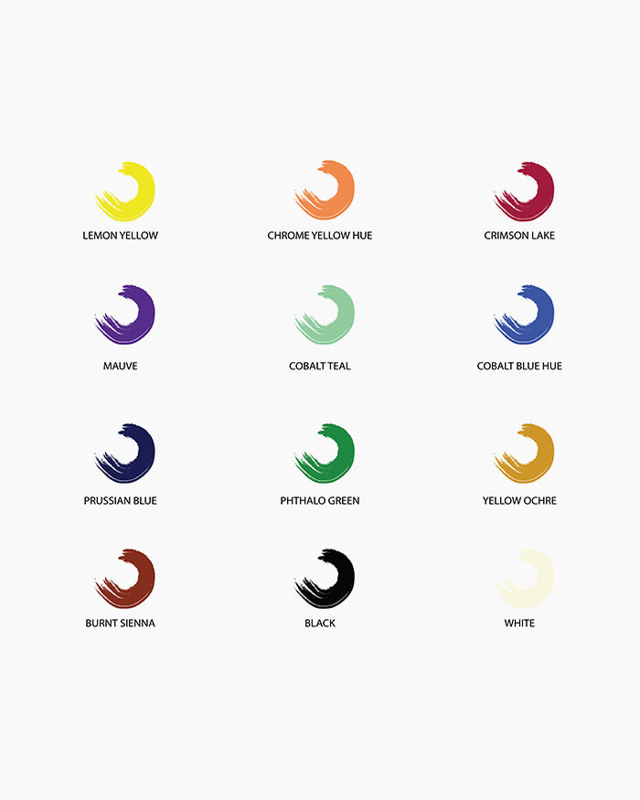 Camel Artist Gouache Colours - Set of 12 Assorted Shades