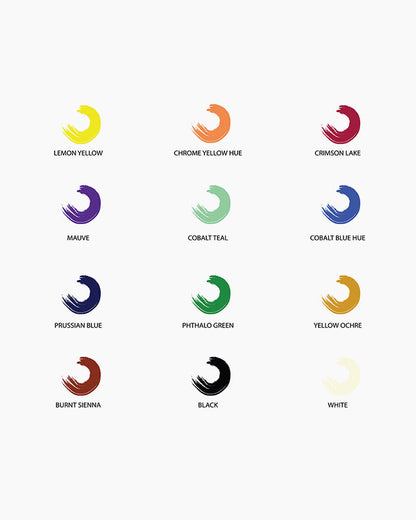 Camel Artist Gouache Colours - Set of 12 Assorted Shades