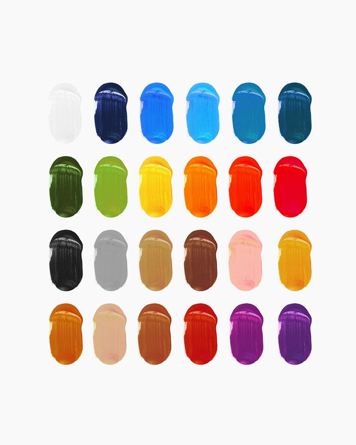 Camel Artist Acrylic Colours - 24 shades in 9 ml, 1 shade in 20 ml