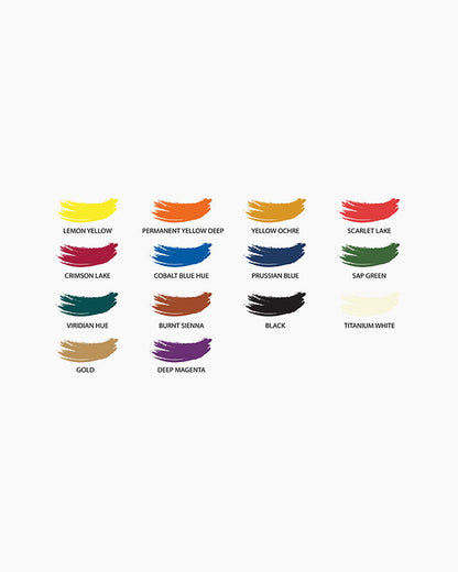 Camel Artist Acrylic Colours - 14 shades in 9 ml