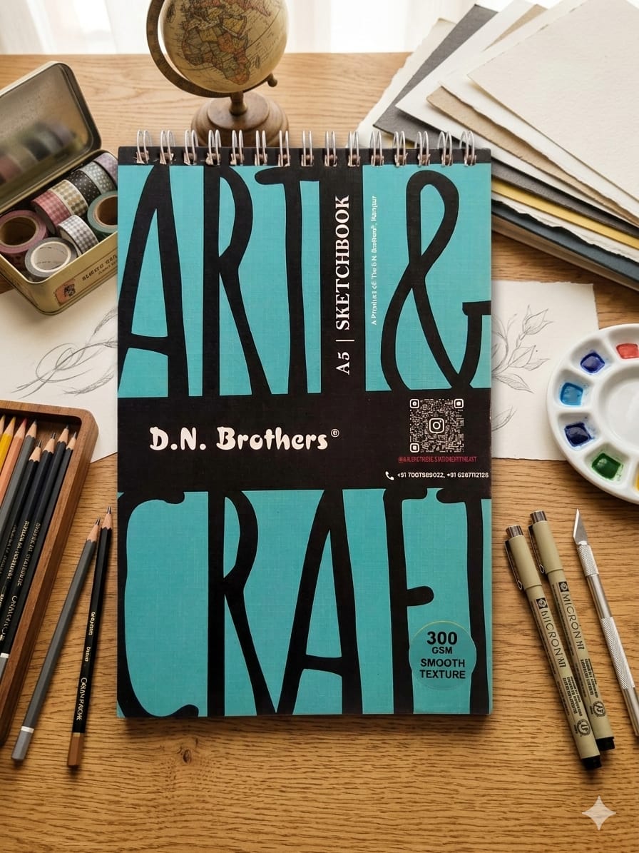 D.N. Brothers Artist's Sketchbook - A5 300 GSM Smooth Texture (Set of 2)