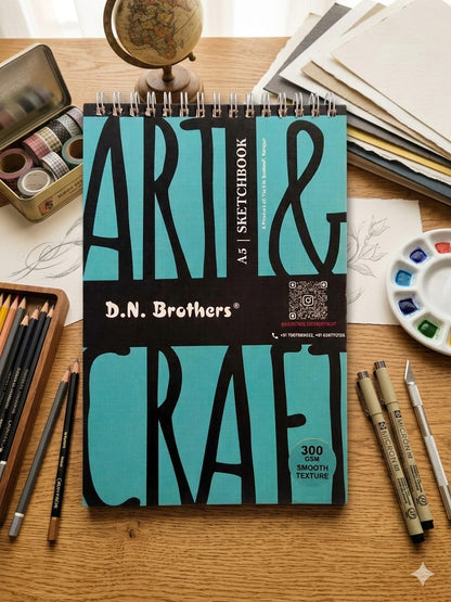 D.N. Brothers Artist's Sketchbook - A5 300 GSM Smooth Texture (Set of 2)