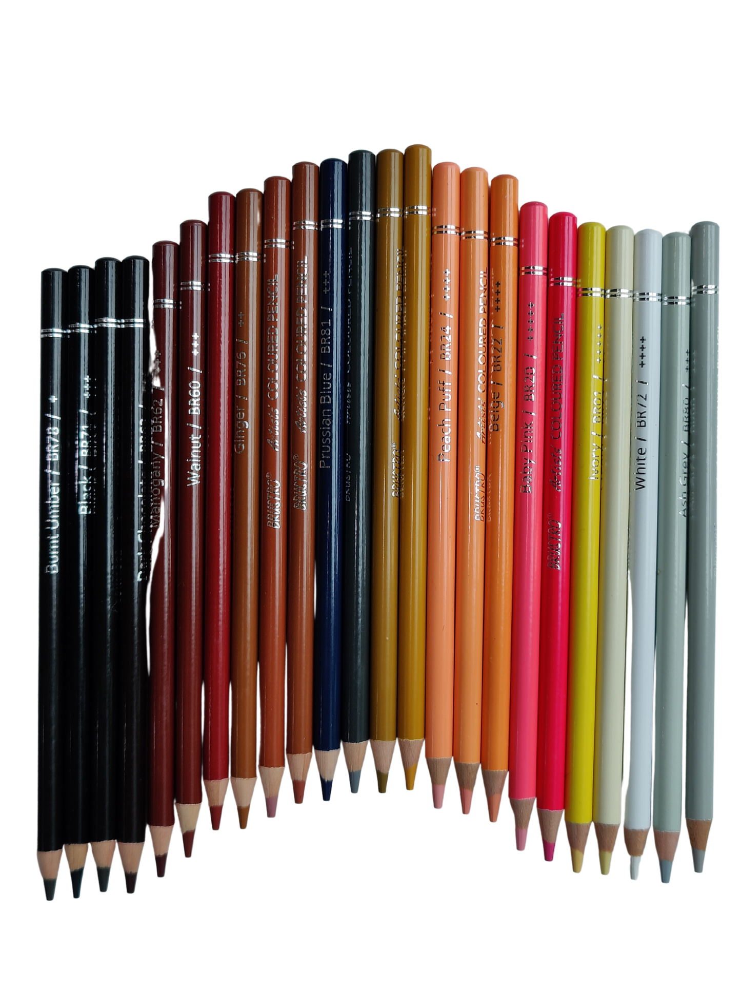 BRUSTRO Artist's Colour Pencil Skin Tone| Set of 24 (in an Elegant tin Box)