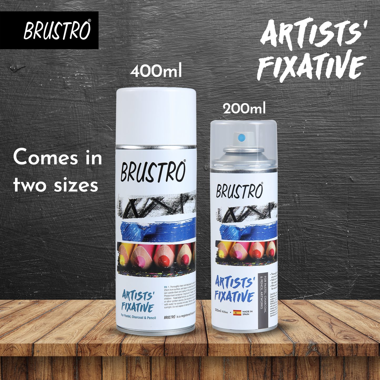 BRUSTRO Artist's Fixative Spray Can | 200ml | Transparent