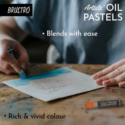BRUSTRO Artist Oil pastel set of 24 (Regular)
