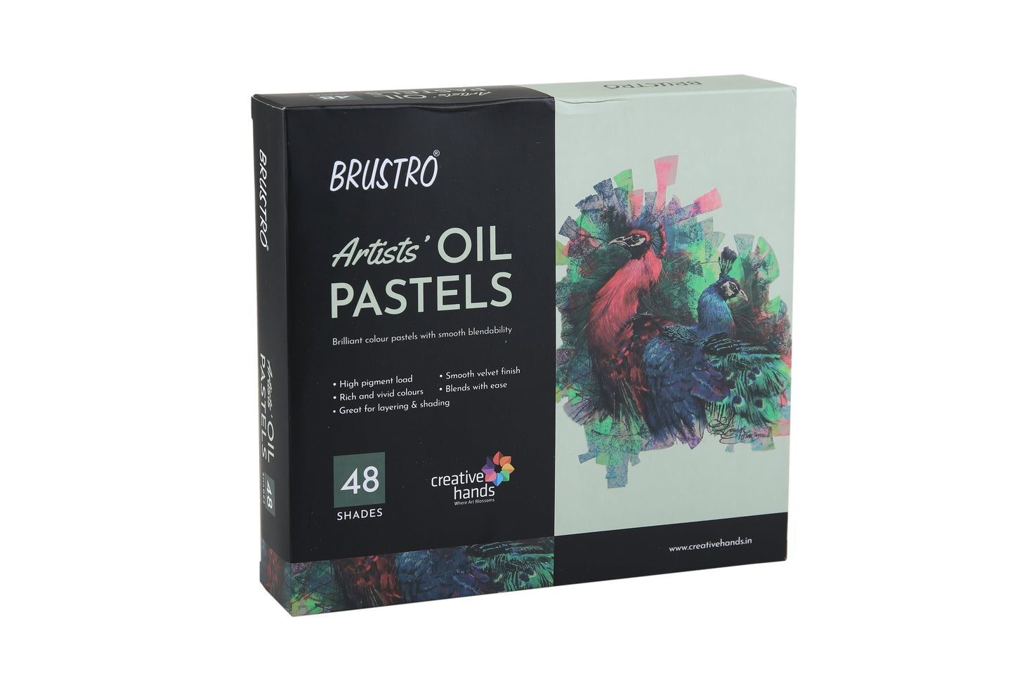 BRUSTRO Artists Oil Pastels | 48 Shades |Intermixing, Bright and Intense Colours