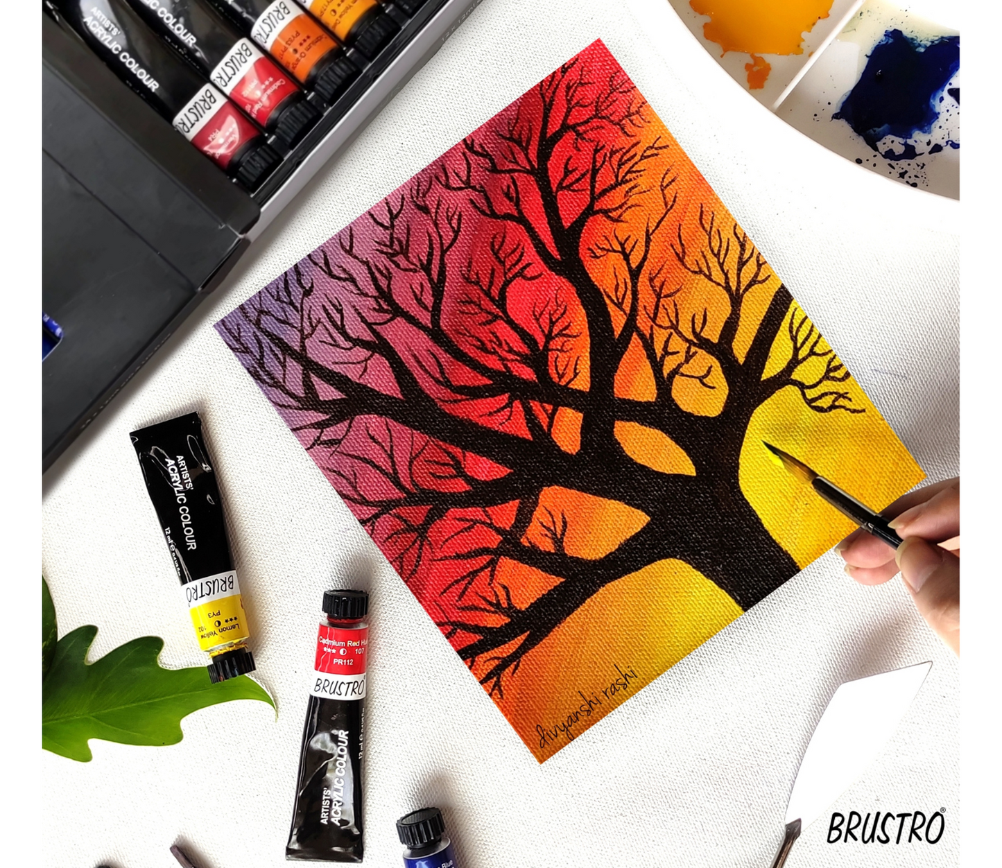 BRUSTRO Artist's Acrylic Colour | Set of 12 Colours X 12ml Tubes