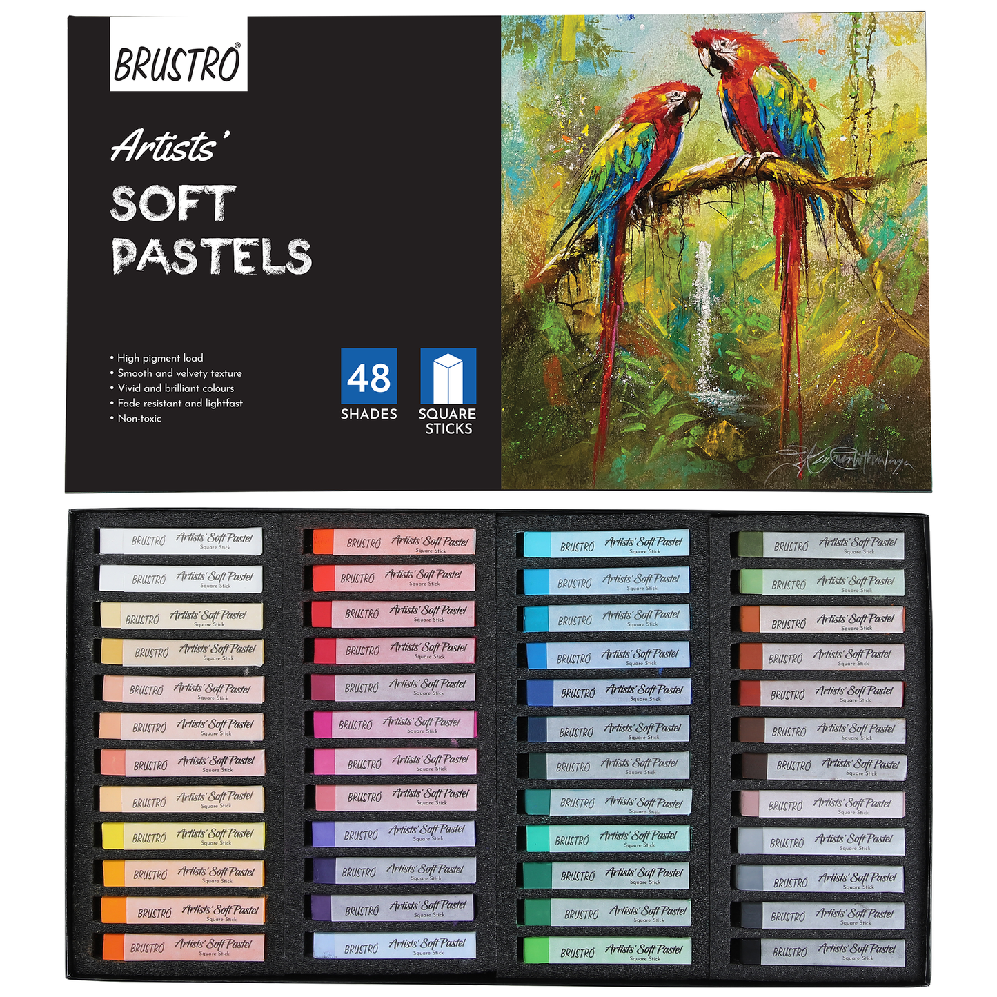 Brustro Artists' Soft Pastels Set of 48