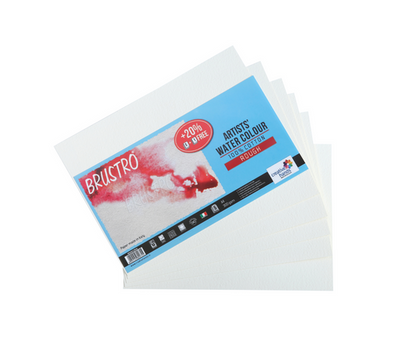 Brustro Artists’ Watercolour paper 100% cotton CP 300 Gsm A2 (5 Sheets)