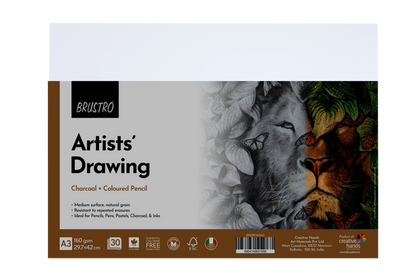Brustro Artists Drawing Paper 160 GSM A3 Size, Pack of 30 Sheets