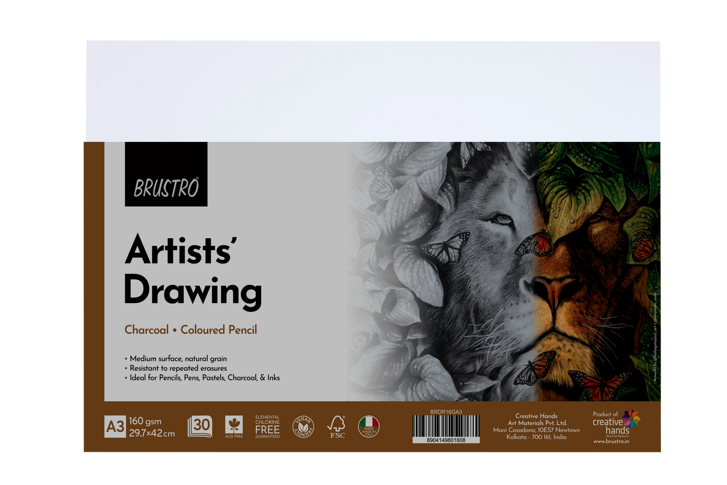 Brustro Artists Drawing Paper 160 GSM A3 Size, Pack of 30 Sheets