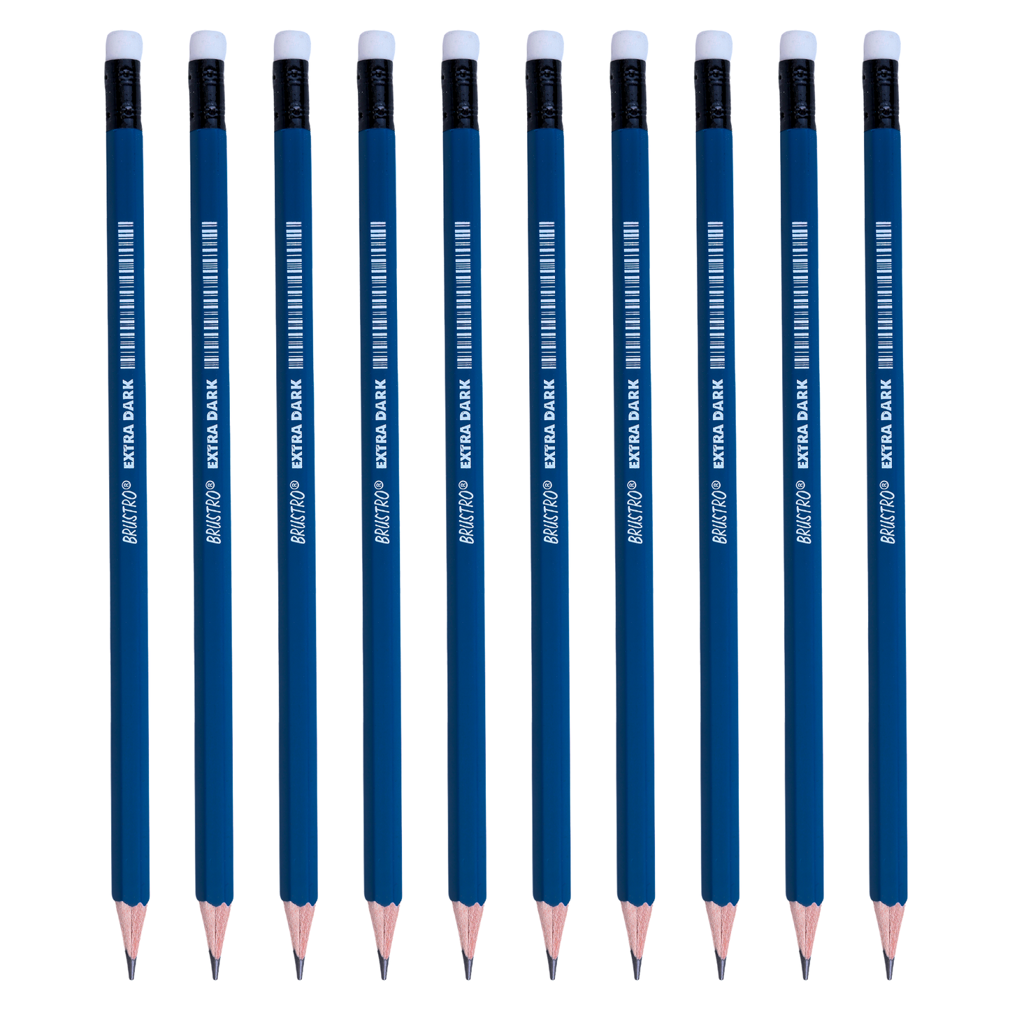 BRUSTRO Extra Dark Pencils |Black, Pack of 2 (Total 20 Pencils)| Ideal for Drawing, Sketching, Mandala, Shading, Portrait for Artists, Fine Art Students.