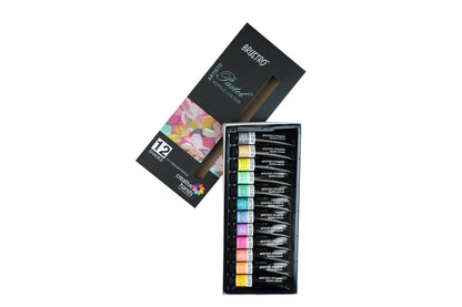 BRUSTRO Artist's Acrylic Pastel Colour |  Set of 12 Colors X 12ml Tubes