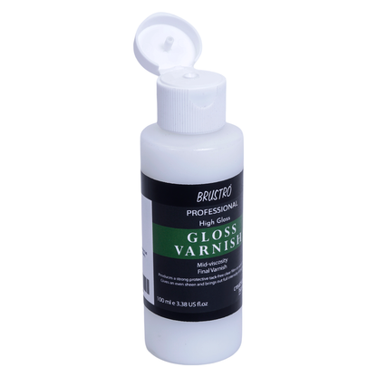 Brustro Professional High Gloss Varnish 100 Ml| Non-Yellowing,Transparent