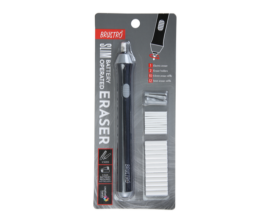 BRUSTRO Automatic Eraser | 2.3mm, 5mm| 22 Refills, 2 Eraser Holders