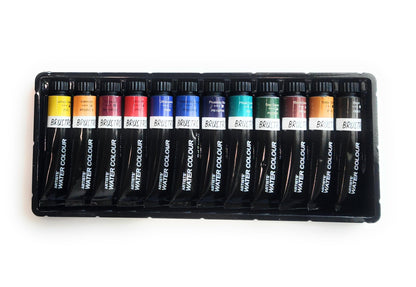 BRUSTRO Artist's Watercolour Paint | Set of 12 Colours X 12ML Tubes