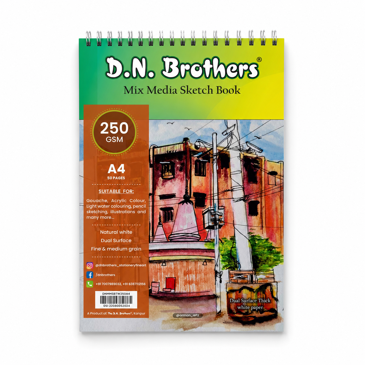 D.N. Brothers Mix Media Sketchbook 250 GSM