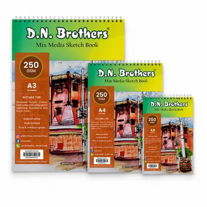 D.N. Brothers Mix Media Sketchbook 250 GSM