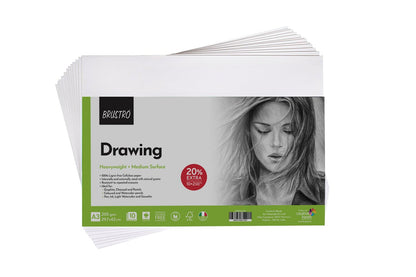 Brustro Artists Drawing Paper 200 GSM A3 (Pack of 10 + 2 Free Sheet)