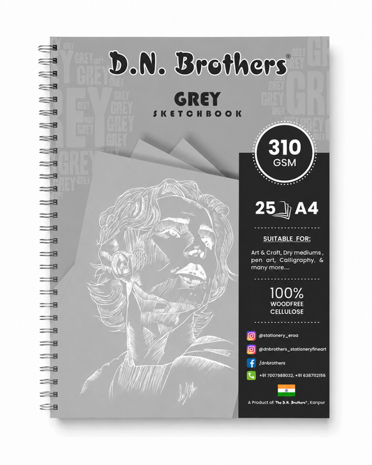 D.N. Brothers Grey Sketchbook - 310 GSM