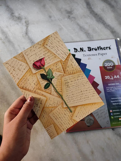 D.N. Brothers Texteens Vibrant Color Drawing Paper - Double Sided, 200 GSM (A3 & A4)