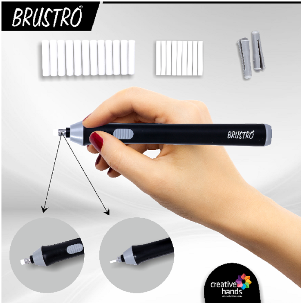 BRUSTRO Automatic Eraser | 2.3mm, 5mm| 22 Refills, 2 Eraser Holders