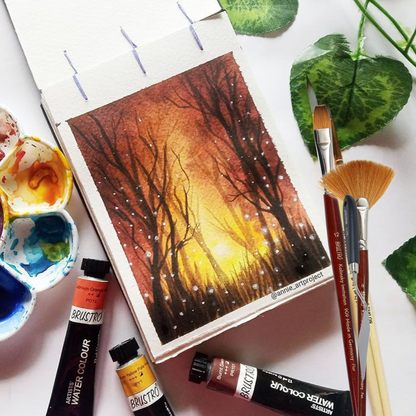 BRUSTRO Artist's Watercolour Paint | Set of 12 Colours X 12ML Tubes